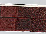 Man's Ceremonial Wrapper, Raffia palm fiber, pigment, Kuba peoples