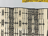 Aṣọ òkè ìró (woman's wrapper), Yoruba artist, Cotton, silk, dye, Yoruba peoples