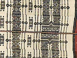 Aṣọ òkè ìró (woman's wrapper), Yoruba artist, Cotton, silk, dye, Yoruba peoples