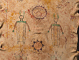 Ceremonial Robe, Native-tanned leather, pigment, Western Apache