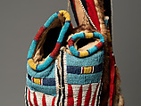 Bowcase and Quiver, Nez Perce artist, Otter skin, native-tanned leather, wool cloth, glass beads, ermine, and silk ribbon, Nez Perce