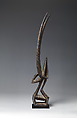 Ci wara headdress, Bamana numuw (blacksmith), Wood, metal, Bamana