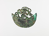 Crescent Ornament, Gilded copper, Moche
