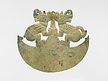 Crescent, Gilded copper, Moche