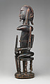 Seated Hermaphrodite Figure, Wood, Dogon peoples