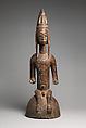 Helmet with Seated Male Figure, Wood, Bamana peoples