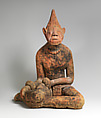 Seated Male Figure, Terracotta, Middle Niger civilization