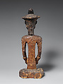 Itoci commemorative figure, Dengese artist, Wood, metal staple, Dengese peoples