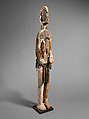 Male Figure, Master of the Narrow Face (active late 19th–early 20th century, Onitsha-Awka region, Nigeria), Wood, cotton cloth, pigment, plant fiber, metal, Igbo peoples