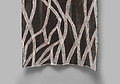 Lightning and the Rock, Nonggirrnga Marawili (Madarrpa clan, Yolŋu, 1939–2023), Earth pigments on bark
