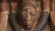 Ìlẹ̀kùn ààfin (Ìsẹ̀ palace door), Olowe of Ise (Nigerian, born Efon-Alaaye, ca. 1873–1938), Iroko wood, paint, Yoruba