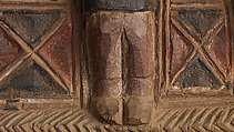 Ìlẹ̀kùn ààfin (Ìsẹ̀ palace door), Olowe of Ise (Nigerian, born Efon-Alaaye, ca. 1873–1938), Iroko wood, paint, Yoruba