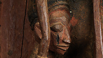 Ìlẹ̀kùn ààfin (Ìsẹ̀ palace door), Olowe of Ise (Nigerian, born Efon-Alaaye, ca. 1873–1938), Iroko wood, paint, Yoruba