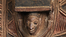 Ìlẹ̀kùn ààfin (Ìsẹ̀ palace door), Olowe of Ise (Nigerian, born Efon-Alaaye, ca. 1873–1938), Iroko wood, paint, Yoruba