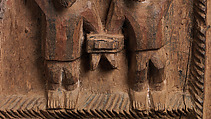 Ìlẹ̀kùn ààfin (Ìsẹ̀ palace door), Olowe of Ise (Nigerian, born Efon-Alaaye, ca. 1873–1938), Iroko wood, paint, Yoruba