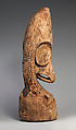 Finial from a Slit Gong (Atingting Kon), Wood, paint, Ambrym Island