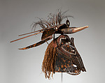 Mask (Buk, Krar, or Kara), Turtle shell, wood, cassowary feathers, fiber, resin, shell, paint, Torres Strait Islander