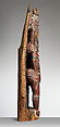 House-post Figure, Wood, paint, fiber, Kambot people