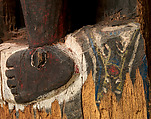 House-post Figure, Wood, paint, fiber, Kambot people
