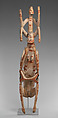 Double ancestor figure, Asmat artist, Wood, paint, fiber, Asmat people