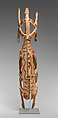 Double ancestor figure, Asmat artist, Wood, paint, fiber, Asmat people