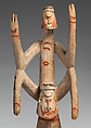 Double ancestor figure, Asmat artist, Wood, paint, fiber, Asmat people