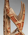 Double ancestor figure, Asmat artist, Wood, paint, fiber, Asmat people