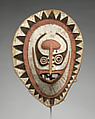 Mask (eharo), Barkcloth, cane, paint, fiber, Elema people