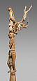 Bis Pole, Wood, paint, fiber, Asmat people