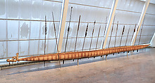Canoe, Chief Chinasapitch, Wood, paint, sago palm leaves, Asmat