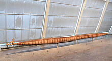 Canoe, Chief Chinasapitch, Wood, paint, sago palm leaves, Asmat