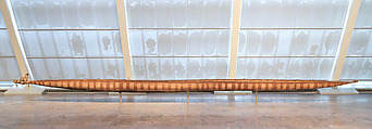 Canoe, Chief Chinasapitch, Wood, paint, sago palm leaves, Asmat