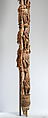 House Post, Wood, fiber, shell, paint, feathers, plastic, metal, Lower Ramu River region