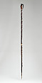 Tunggal panaluan (ritual staff), Toba Batak artist(s), Wood, cotton, horse hair, metal, feathers, Toba Batak people