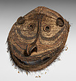 Gable Mask, Fiber, paint, feathers, bambo, wood, Krosmeri River