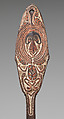 Spirit Board?, Wood, paint, fiber, Papua New Guinea