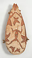 Shield, Wood, paint, sago palm leaves, Asmat people