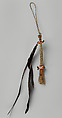 Brush, Fiber, feathers, coral beads, Nauru
