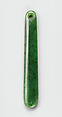 Ear Ornament or Pendant (Kuru), Greenstone (nephrite), Maori people