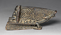 Model Canoe Prow, Wood, shell, Maori people