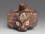 Treasure Box (Papahou), Wood, shell, Maori people