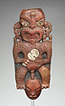 Gable figure (Tekoteko), Wood, paint, Maori people, Te Arawa