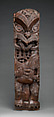 House Post Figure (Amo), Wood, Maori people, Te Arawa