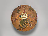 Rattle bowl with flying figure (Oculate Being), Paracas artist(s), Ceramic, post-fire paint, Paracas