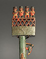 Ceremonial digging stick, Chincha artist(s), Wood, metal, paint, silver, Inca