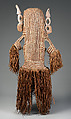 Body mask, Asmat artist(s), Mulberry fiber, rattan, sago palm leaves, wood, pigment, Asmat people