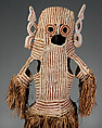 Body mask, Asmat artist(s), Mulberry fiber, rattan, sago palm leaves, wood, pigment, Asmat people