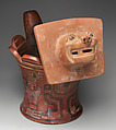 Feline Incense Vessel, Ceramic, slip, Tiwanaku