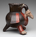 Vulture vessel, Itzocan artist(s), Ceramic, Mexica (Aztec)
