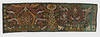 Ceremonial Banner (Palepai Maju), Fiber, ceramic and glass beads, cloth, nassa shells, Lampung